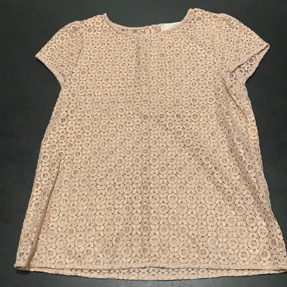 Like New Loft XOXO Lace Top